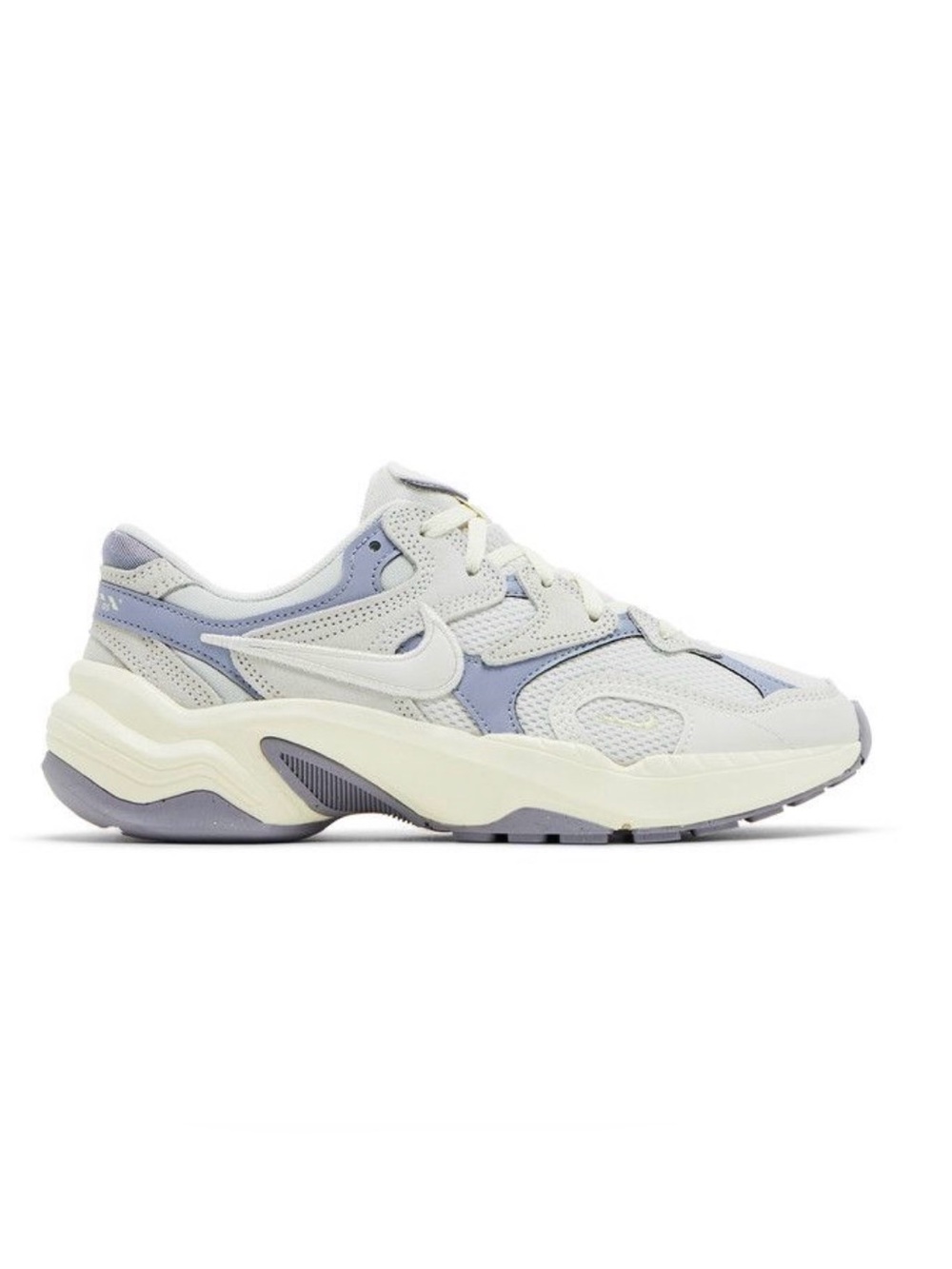 Nike Women's White and Light Lavender Mesh Sneakers